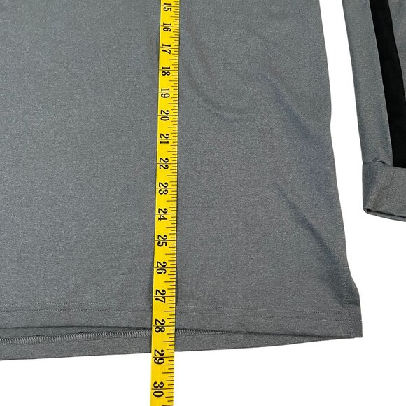 Nike Pro Men's 1/4 Zip Long Sleeve Pullover Athletic Top - Size Large Gray Dri-F - Picture 4 of 5